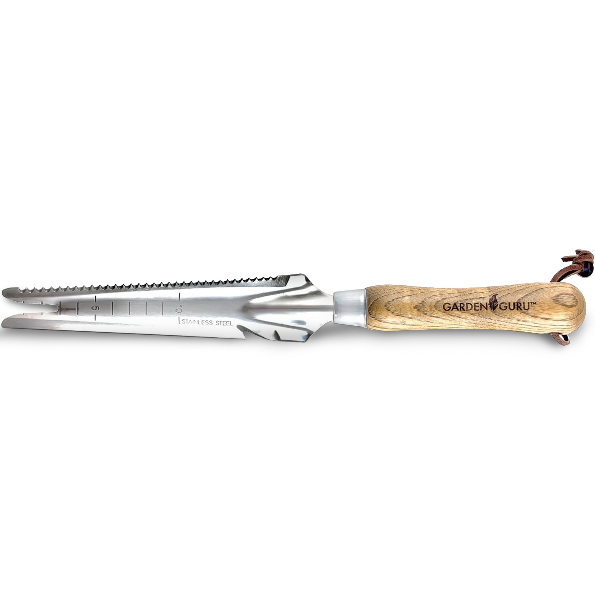 Stainless Steel 5-in-1 Weeder Trowel (classic wood handle)