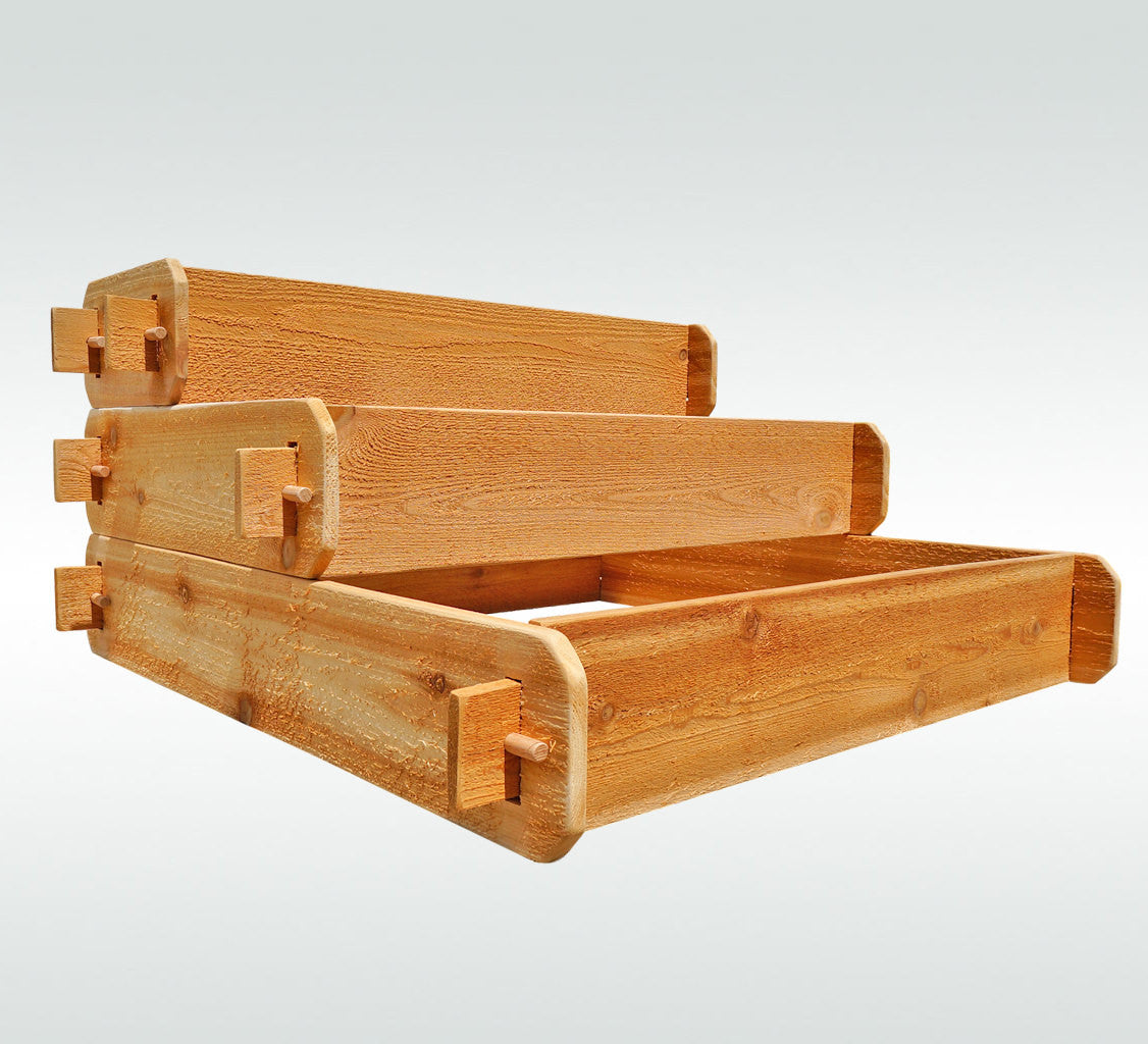 Timberlane Gardens Raised Garden Bed Kit 3 Tiered Pyramid (1x3 2x3 3x3) Select Cedar Elevated Planter